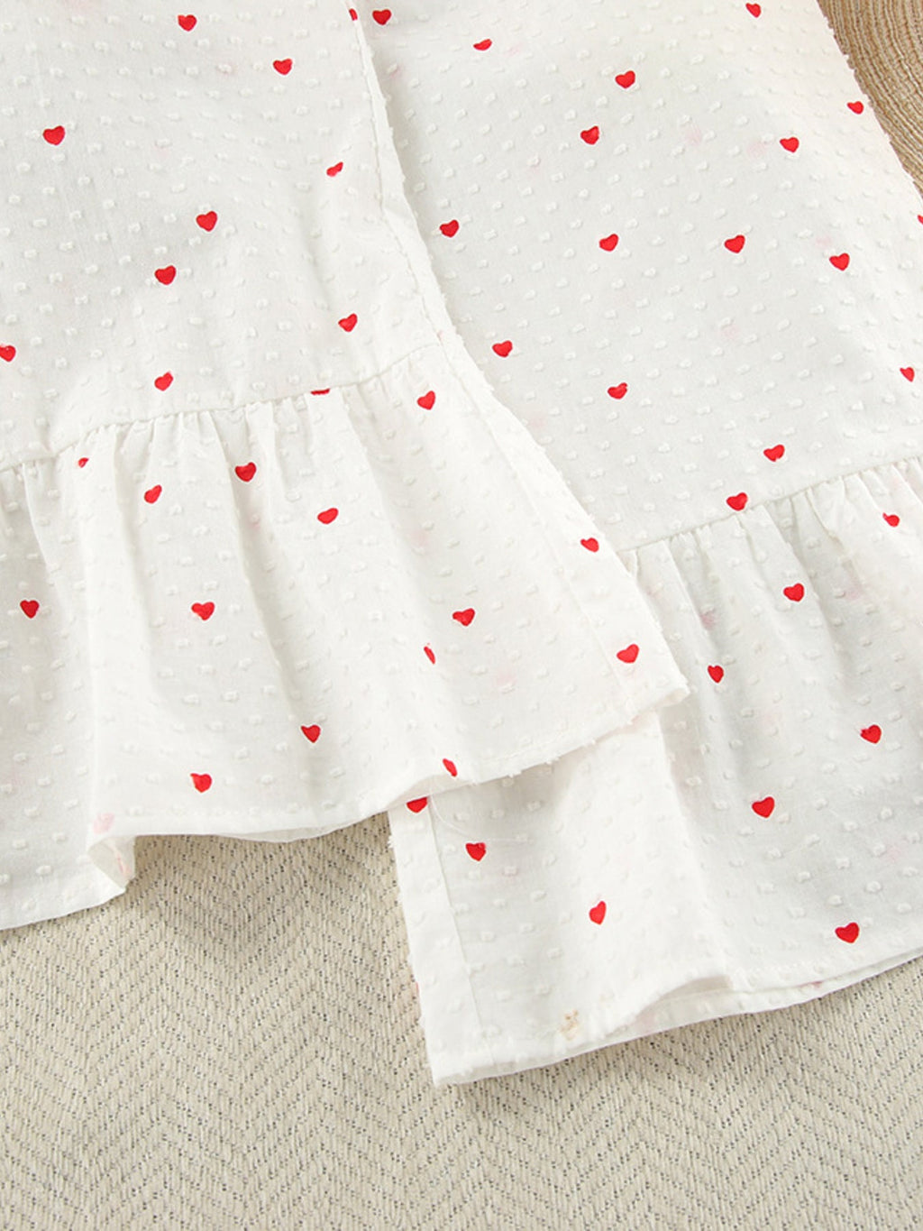 Heart Print Long Sleeve and Pants Lounge Set
