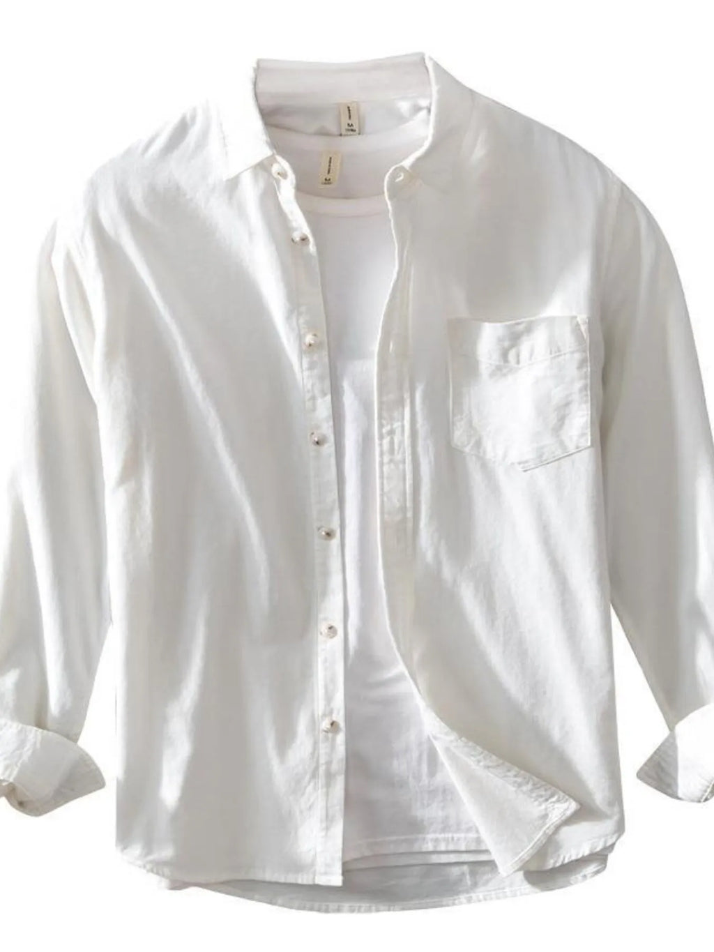 Men's Plus Size Button Up Long Sleeve Shirt