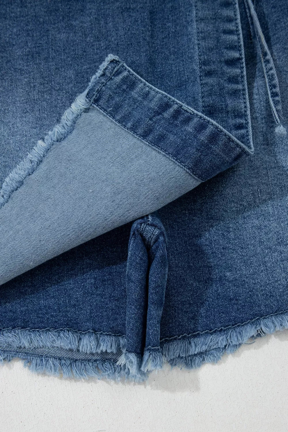 Wrapped Tied Waist Denim Skort