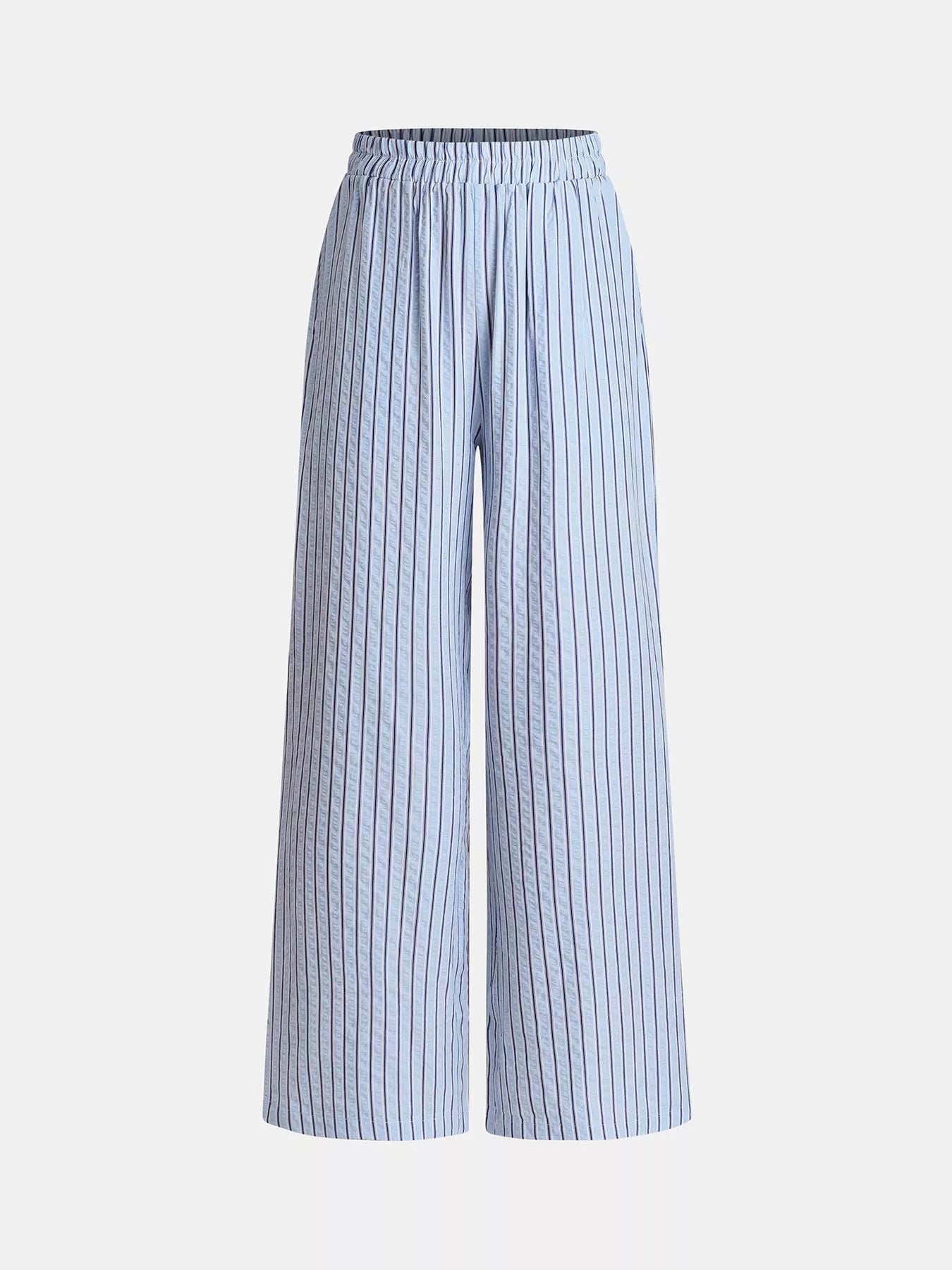 Striped High-Waisted Wide Leg Pants