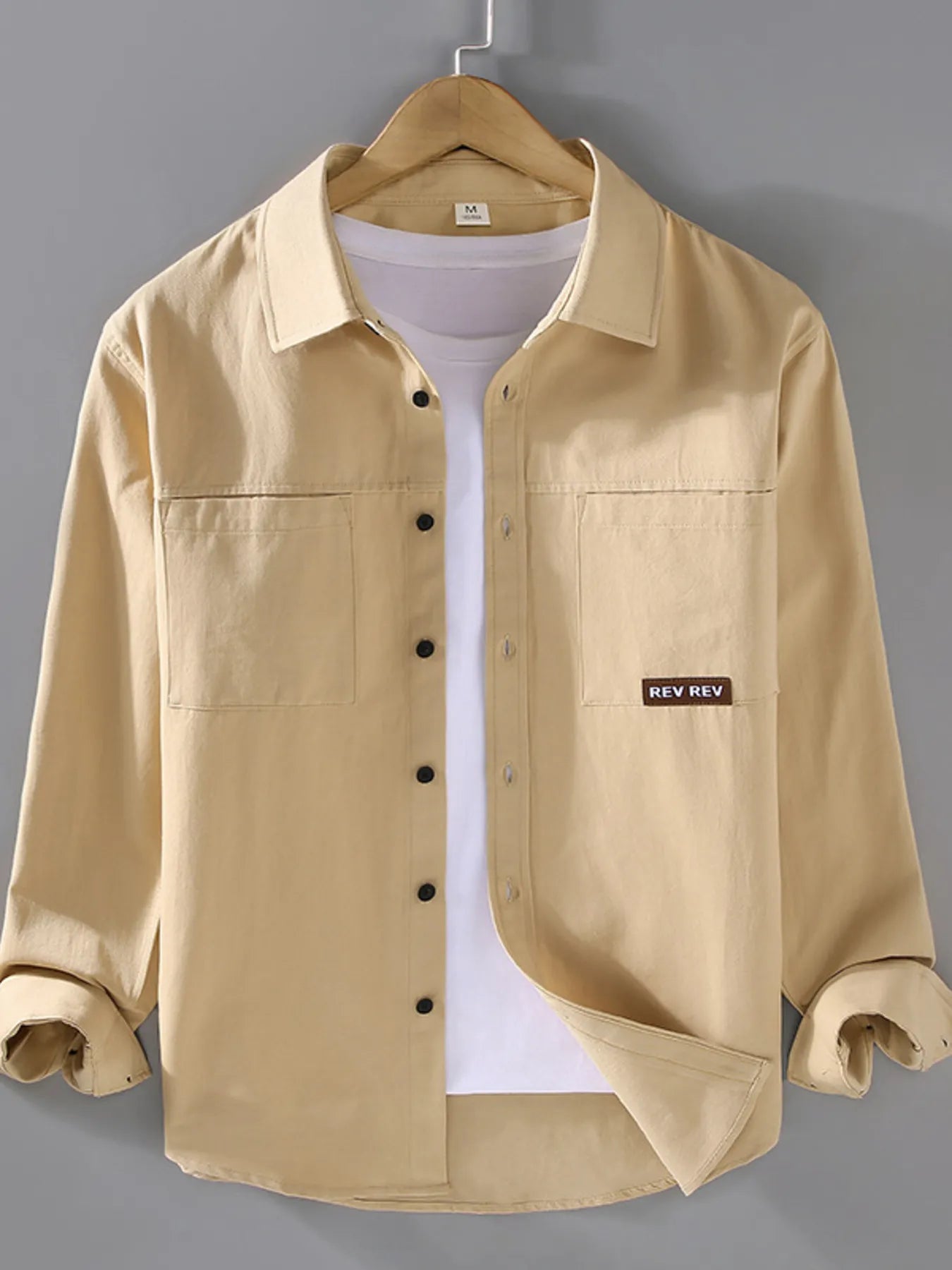 Men's Plus Size Button Up Long Sleeve Shirt