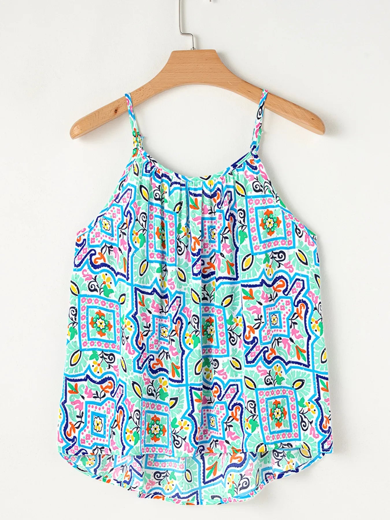 Rhinestone Floral Printed Cami Top