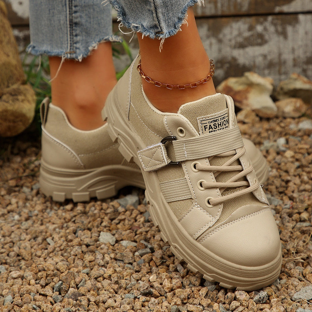 Lace Up Platform Casual Sneakers