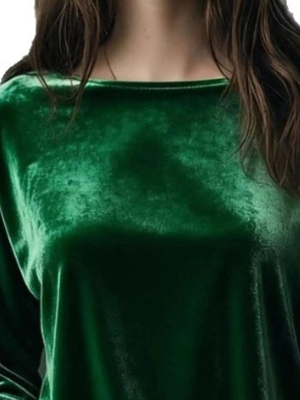 Full Size Velvet Long Sleeve T-Shirt Plus Size