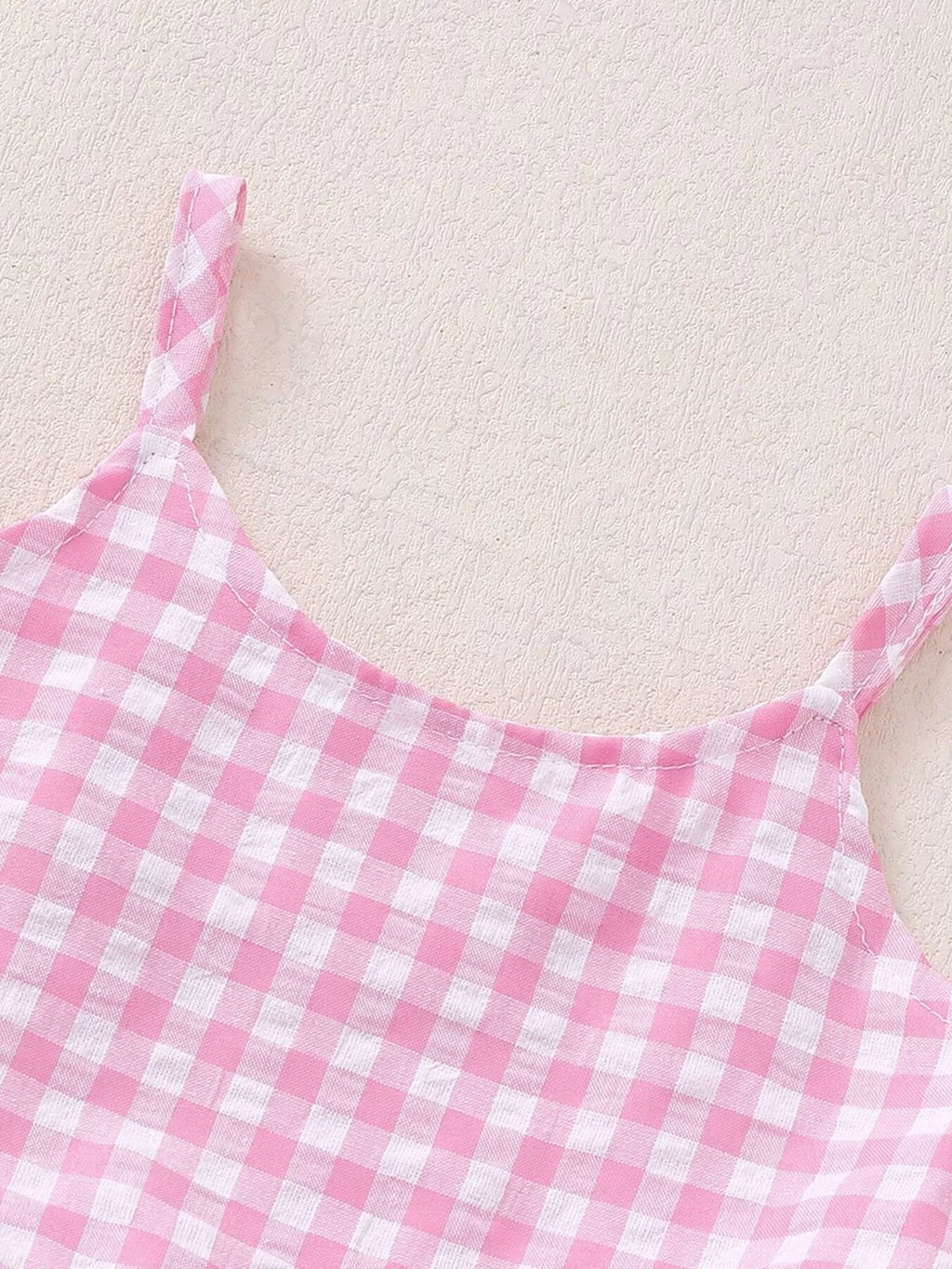 Children's Plaid Ruffled Hem Tank & Shorts Set