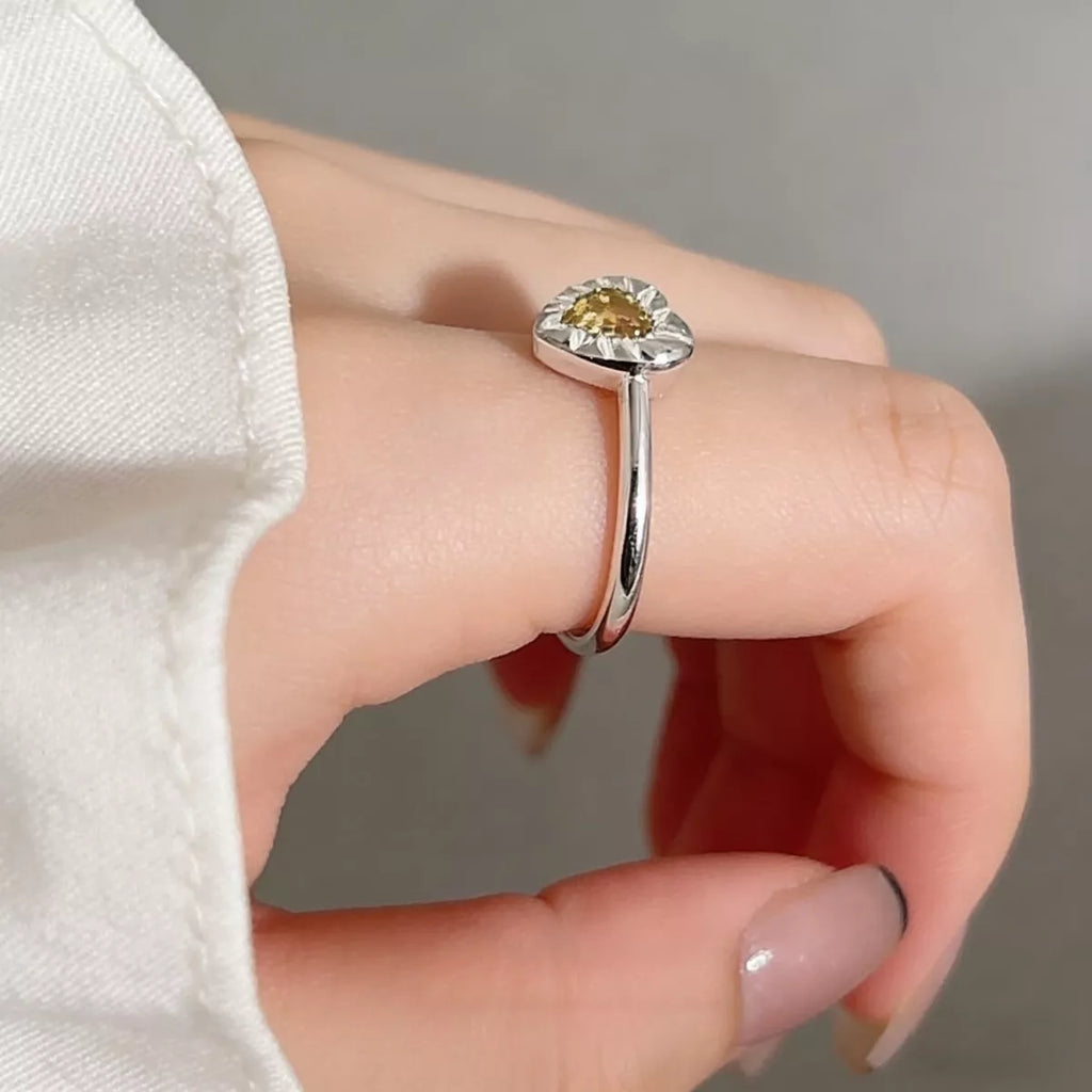 Heart-Shaped Open Ring