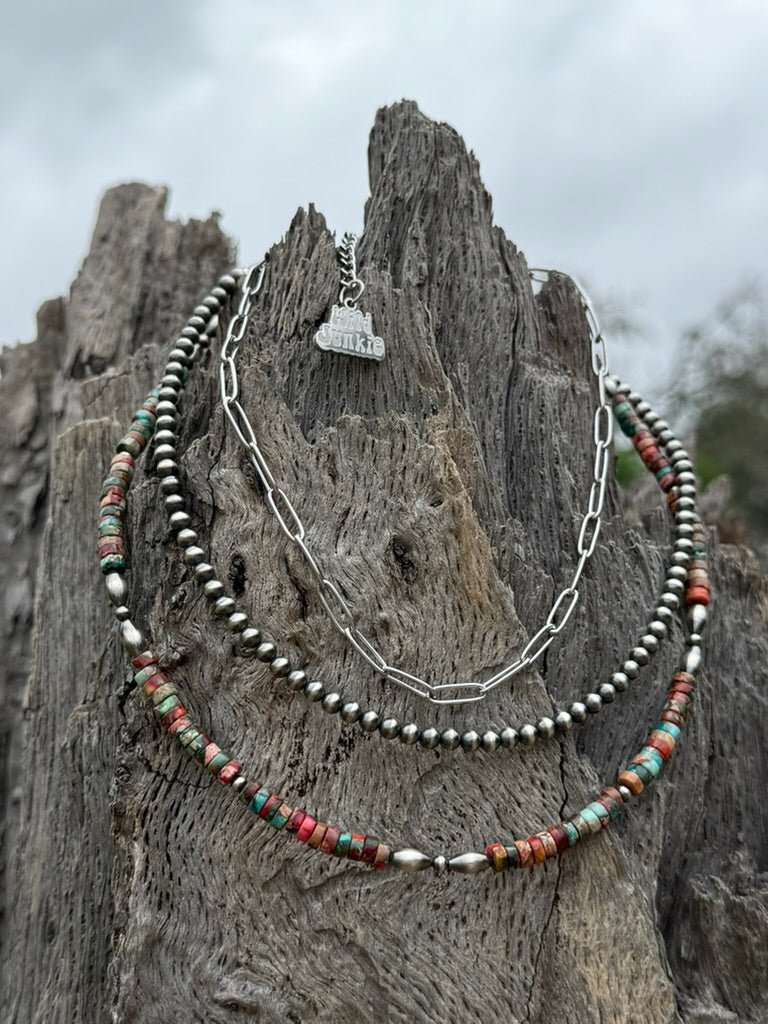 3-pc Sterling Silver Canyon Clay Necklace Stack