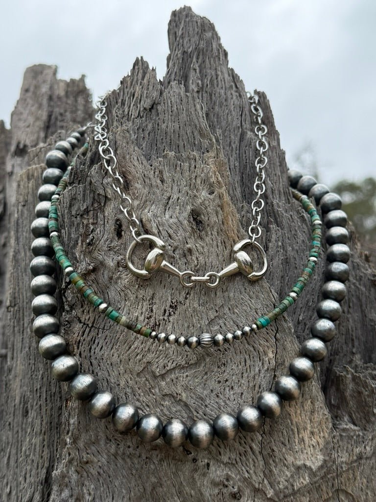 Snaffle Bit Silver Chain Necklace