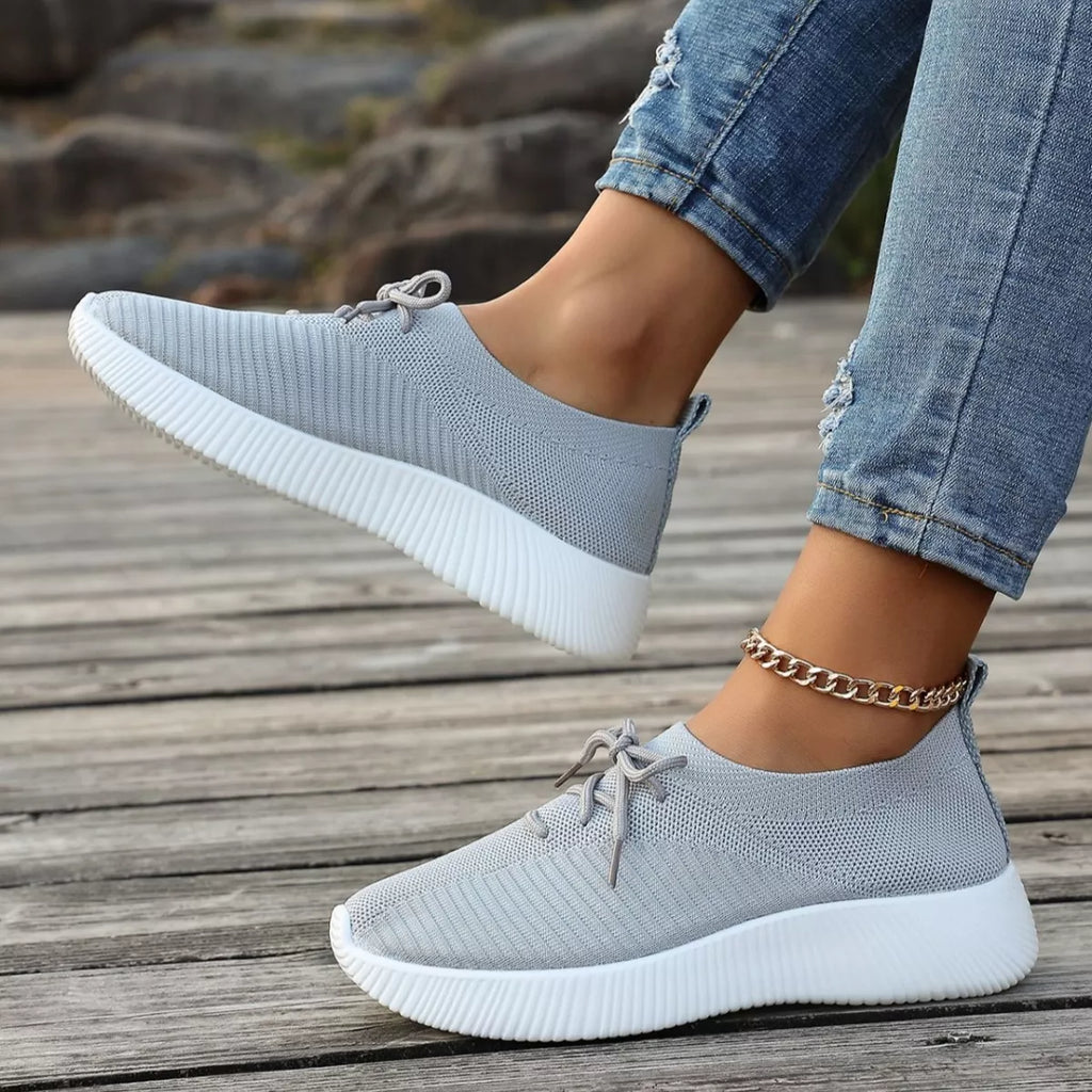 Round Toe Lace Up Sneakers