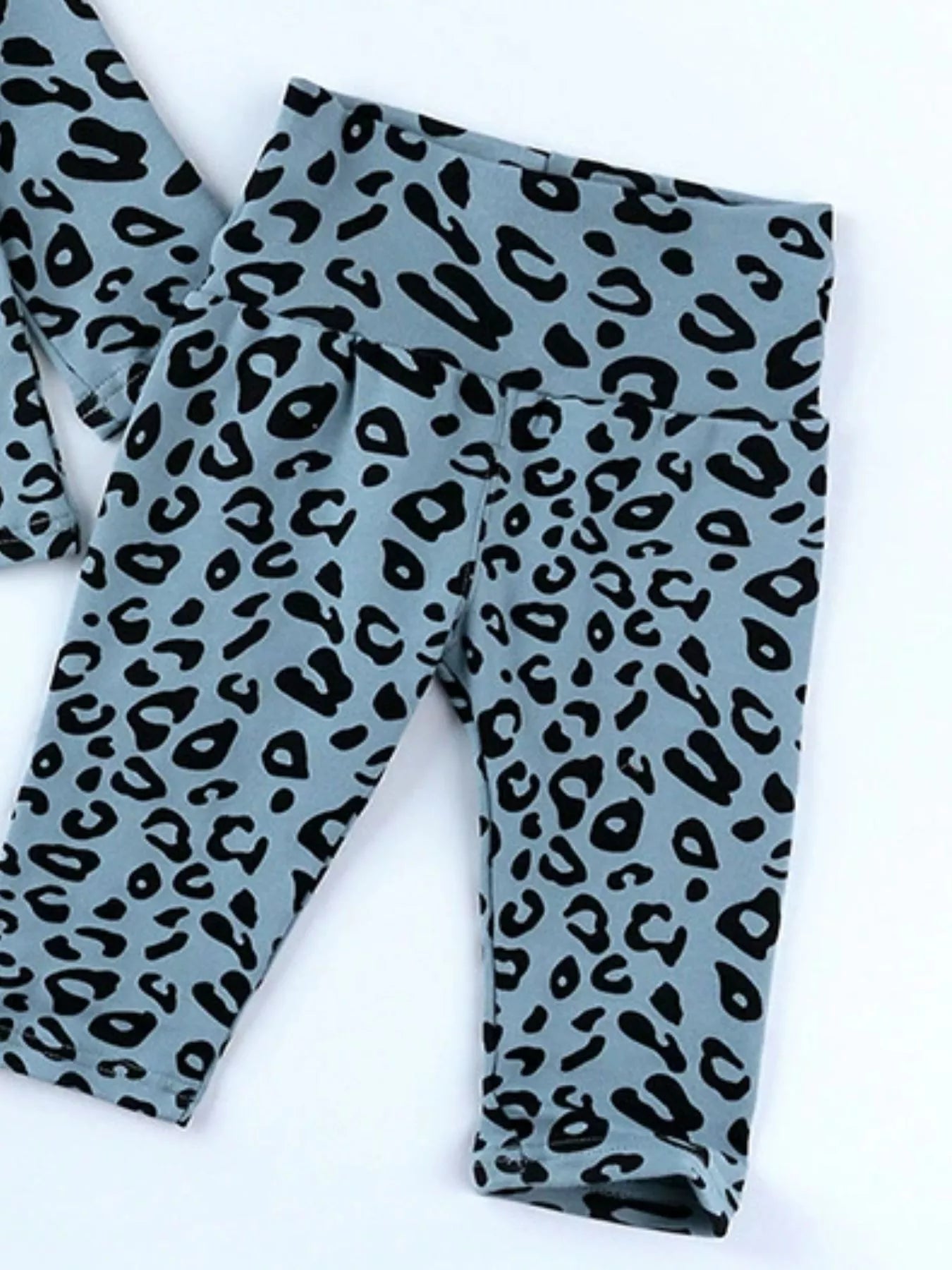 Children's Leopard Print Long Sleeve Top and Pants Set