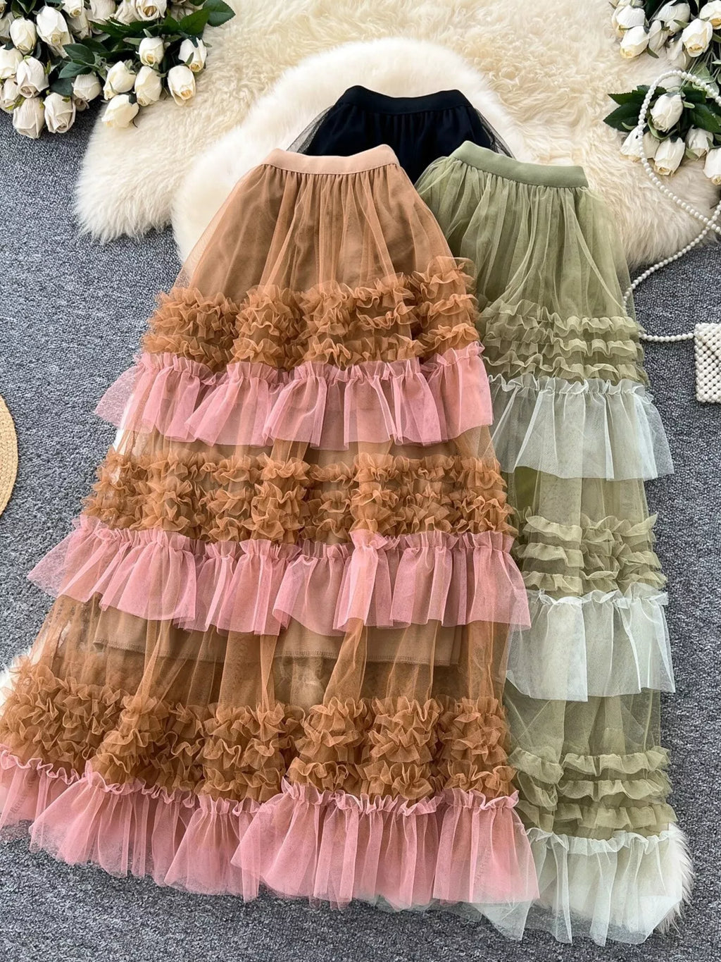 Ruffle Tulle Skirt