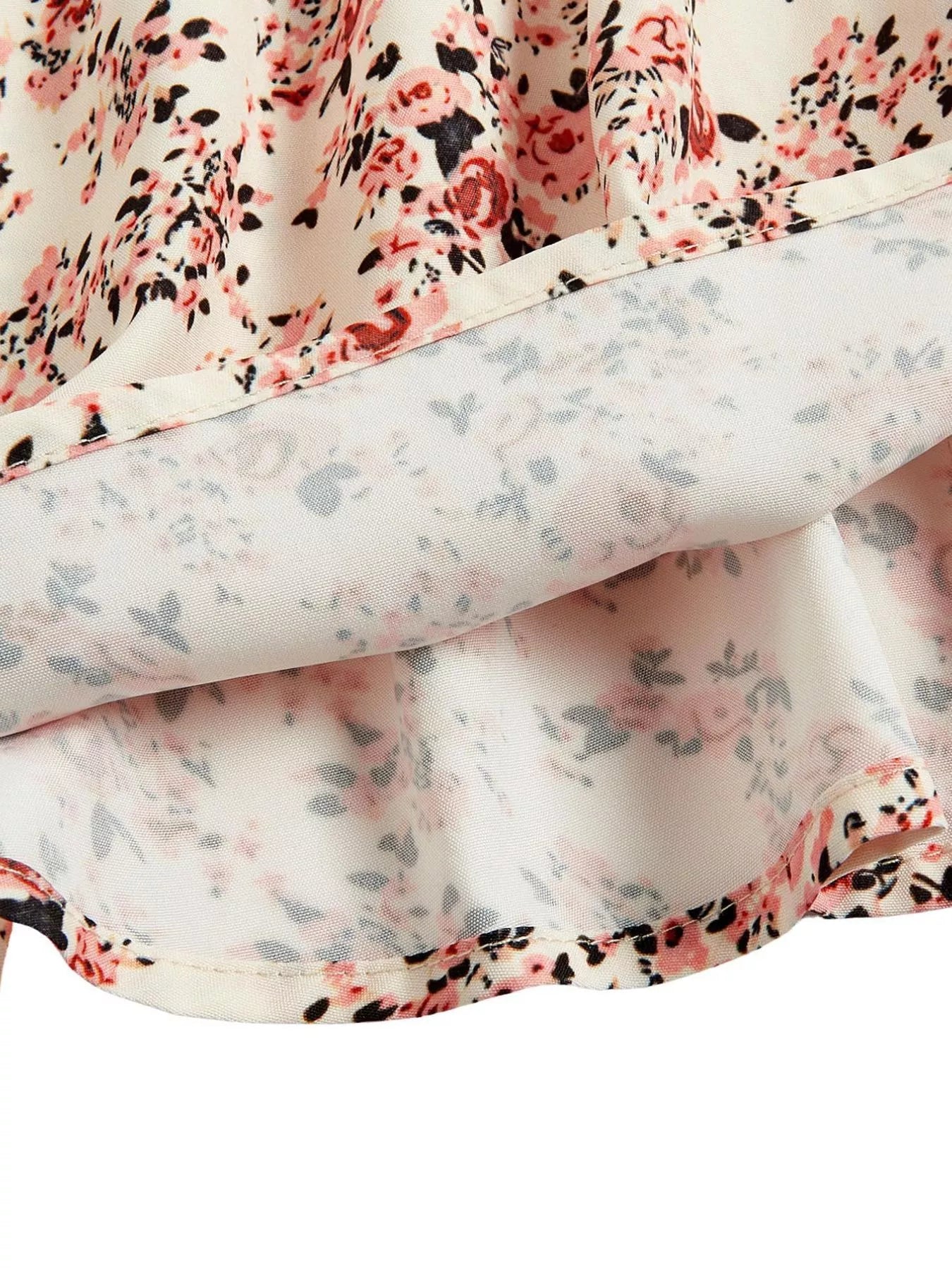 Floral Print Tie Strap Mini Dress