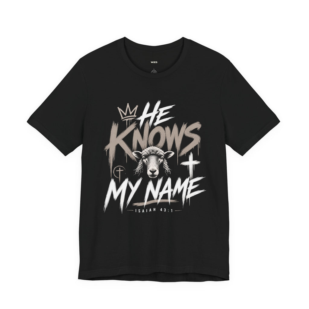 He Knows My Name Tee — Isaiah 43:1 | SEEN Movement Faith Apparel