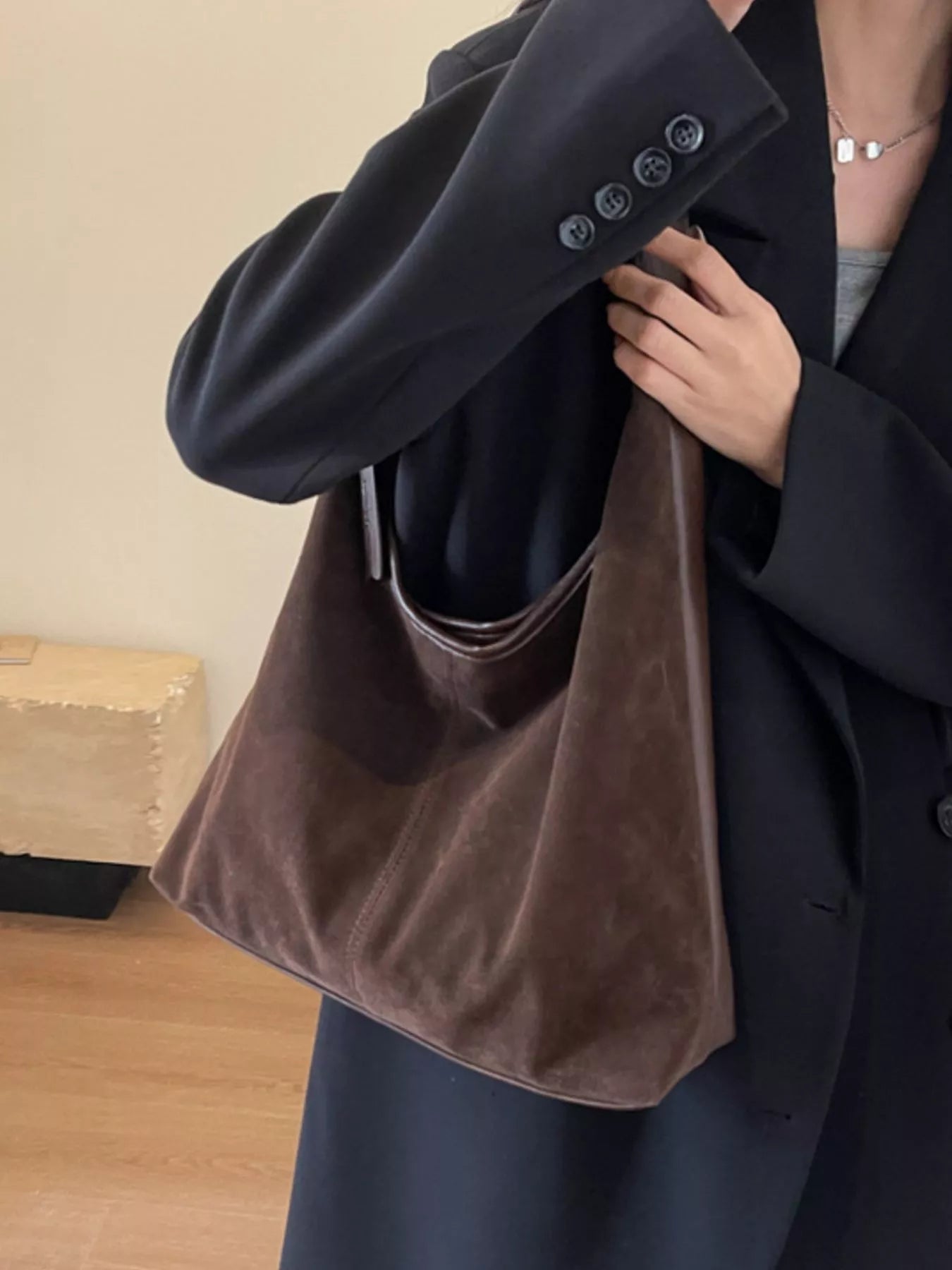 Vintage Suede Shoulder Bag
