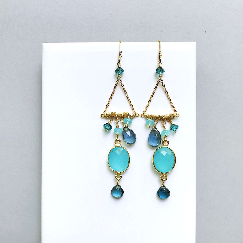 Blue Chandie Earrings