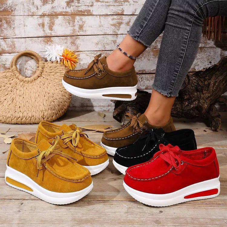 Round Toe Platform Sneakers