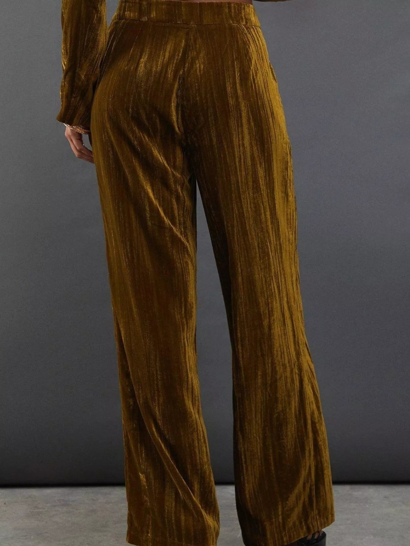 Velvet Lapel Collar Blazer & Pants Set
