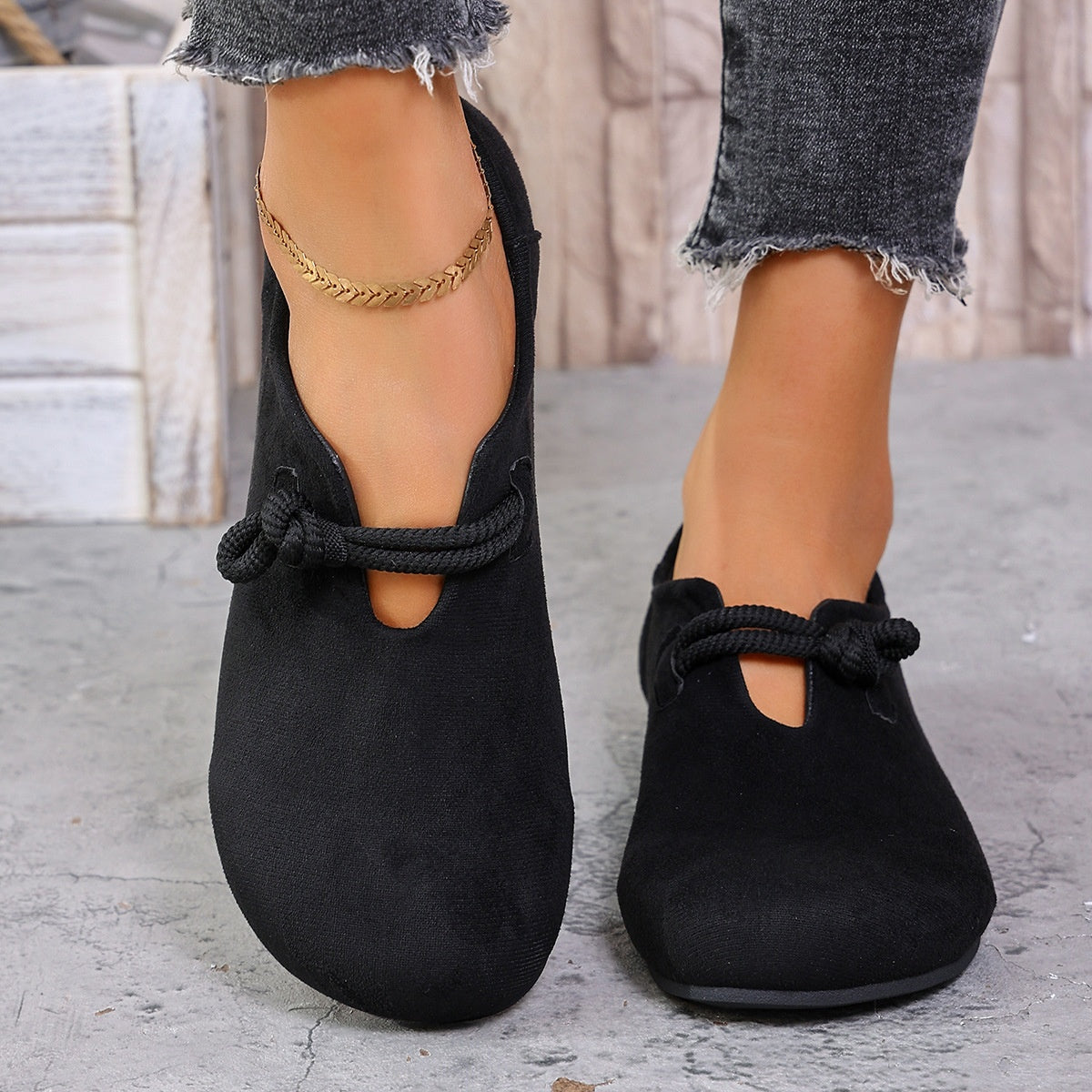 Round Toe Slip-Ons