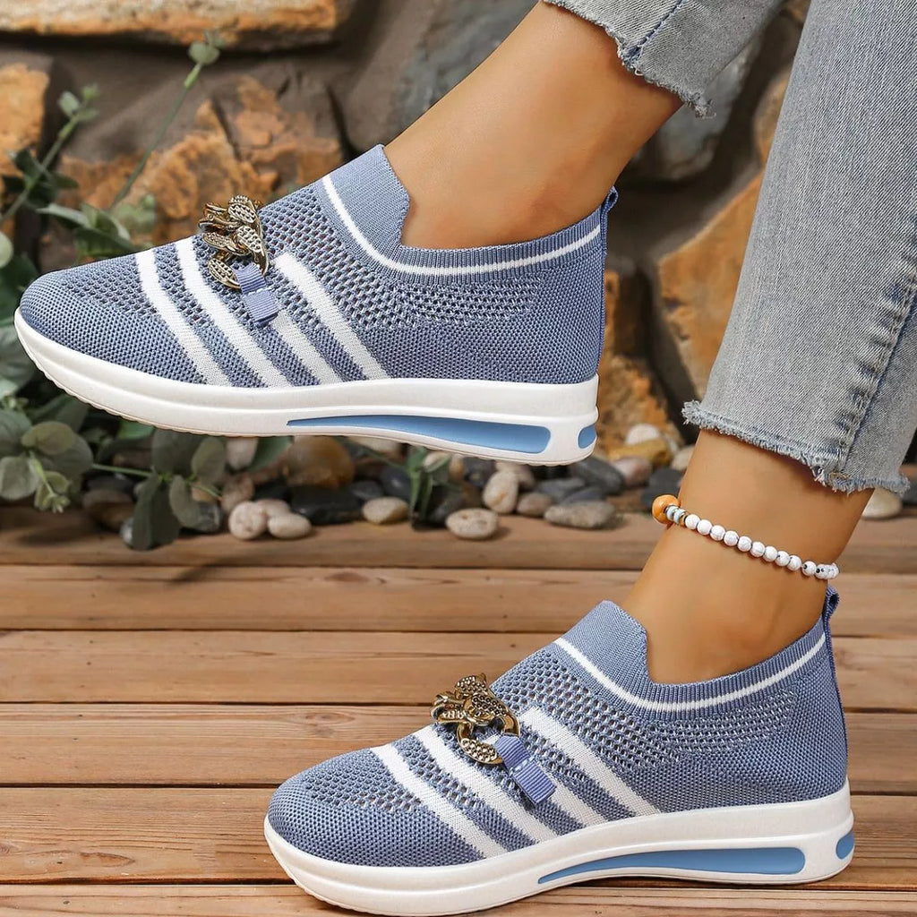 Round Toe Mesh Slip-Ons