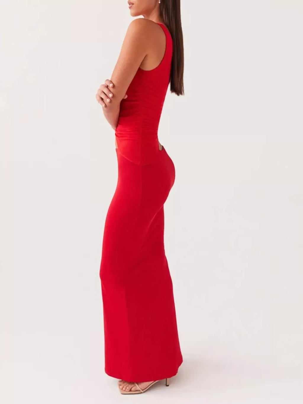 Full Size One-Shoulder Top and Maxi Skirt Set Plus Size