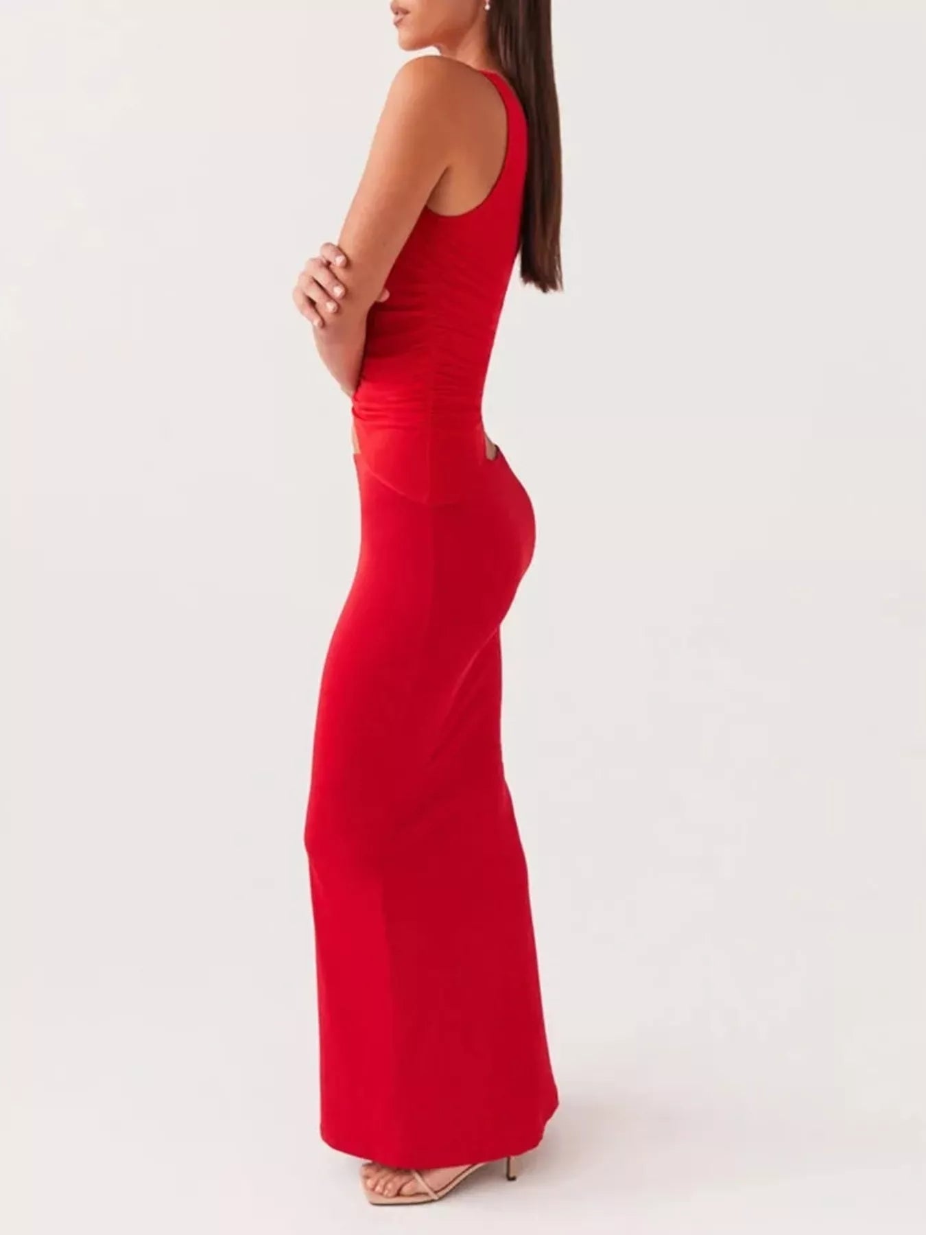 Full Size One-Shoulder Top and Maxi Skirt Set Plus Size