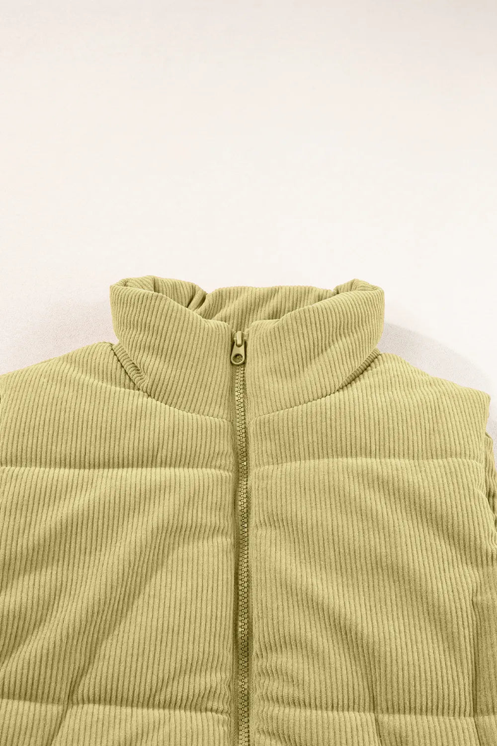 Zip Up Turtleneck Vest Coat