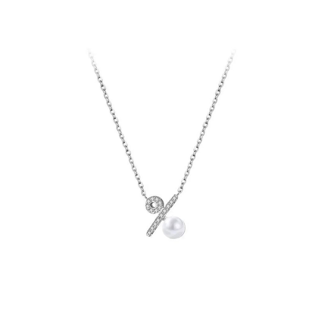 Pearl Percentage Pendant Necklace
