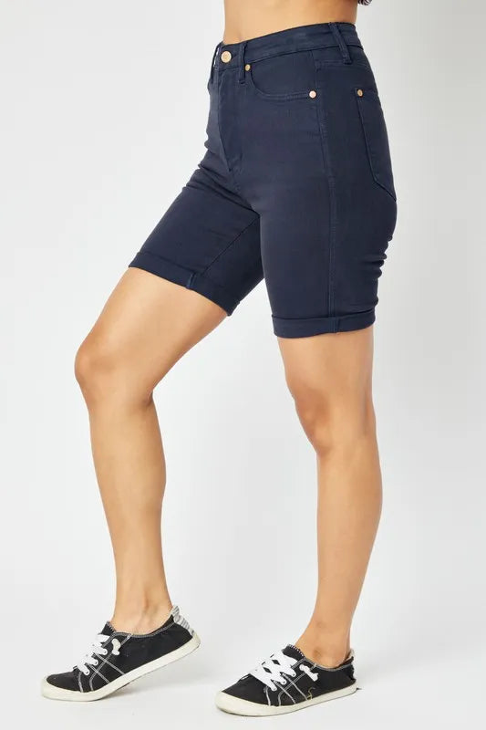 Judy Blue Full Size High Waist Tummy Control Bermuda Shorts