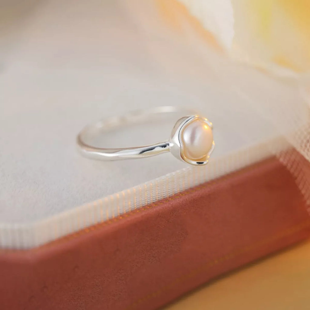Freshwater Pearl 925 Sterling Silver Open Ring