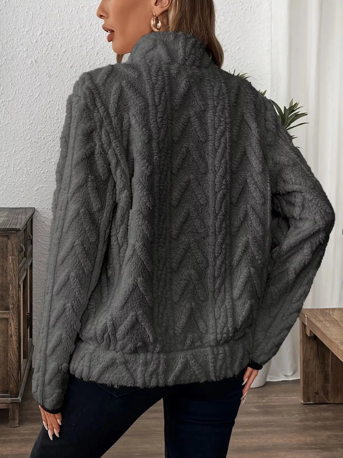 Cozy Sherpa Half Zip Sweatshirt