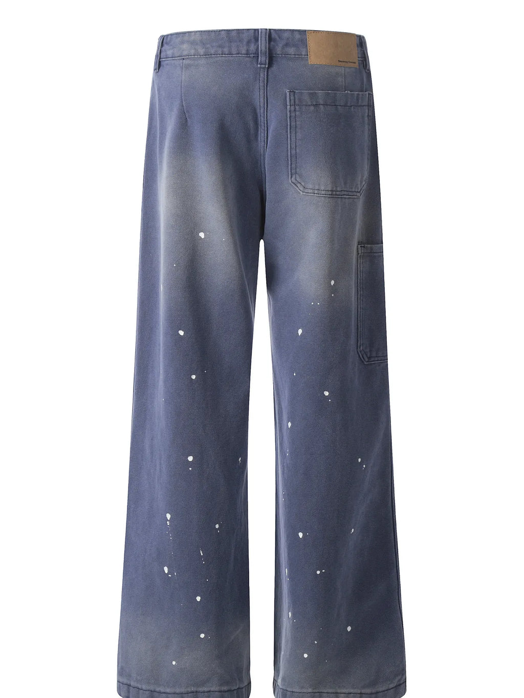 Men's Wide Leg Paint Splatter Jeans