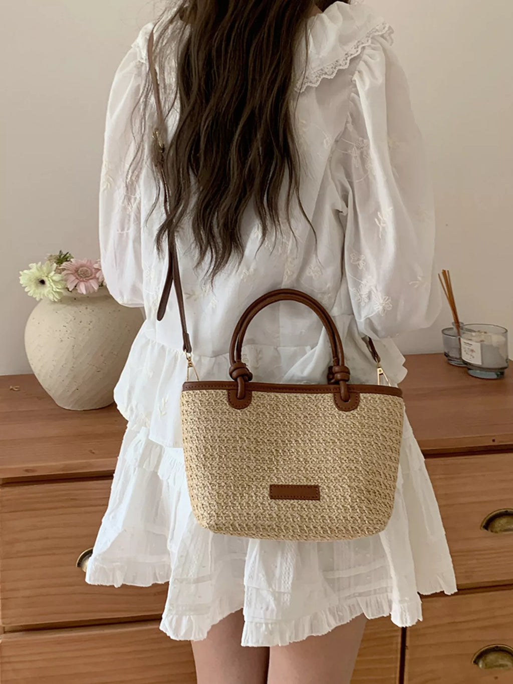 Straw Woven Crossbody Bag