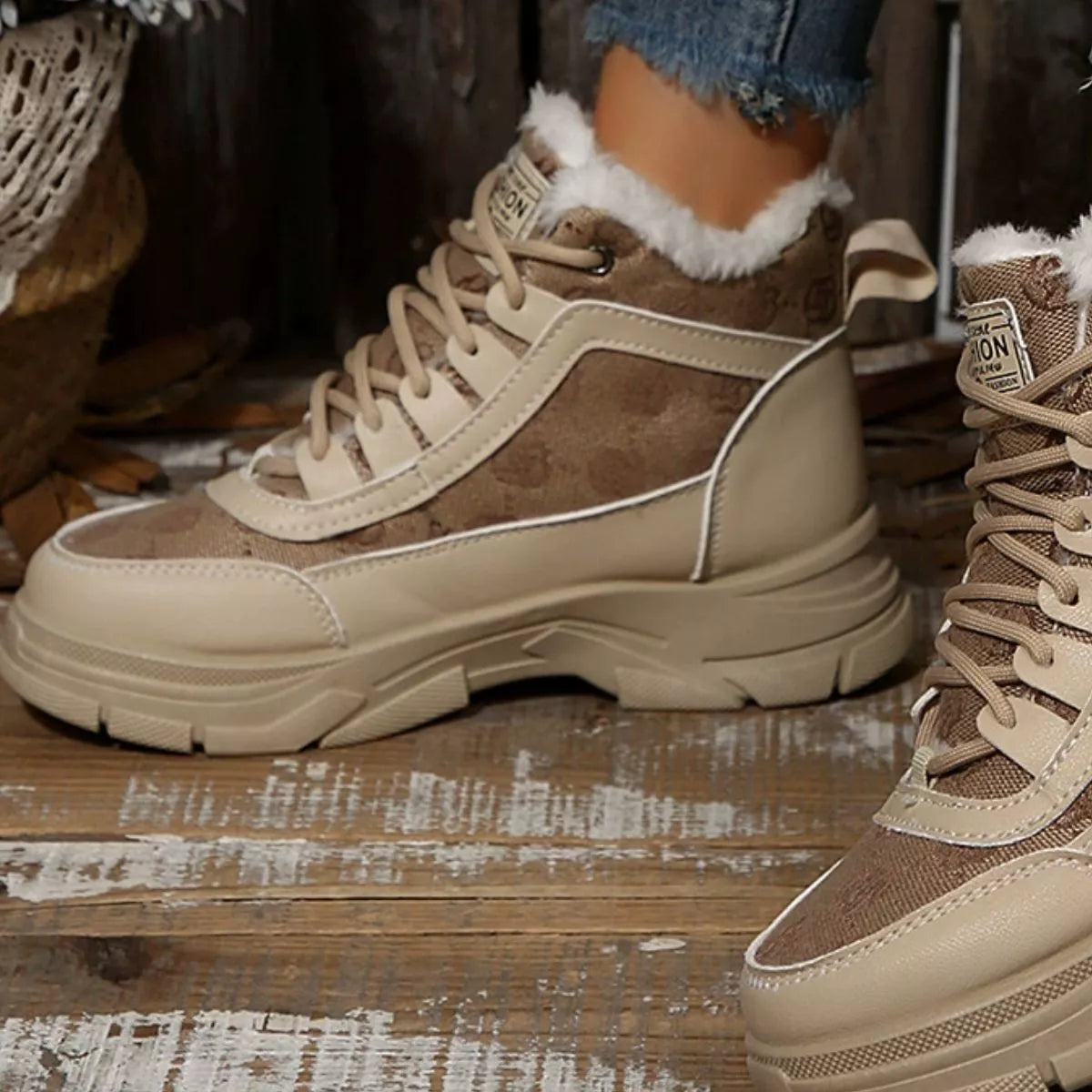 Plush Lined Ankle Boots