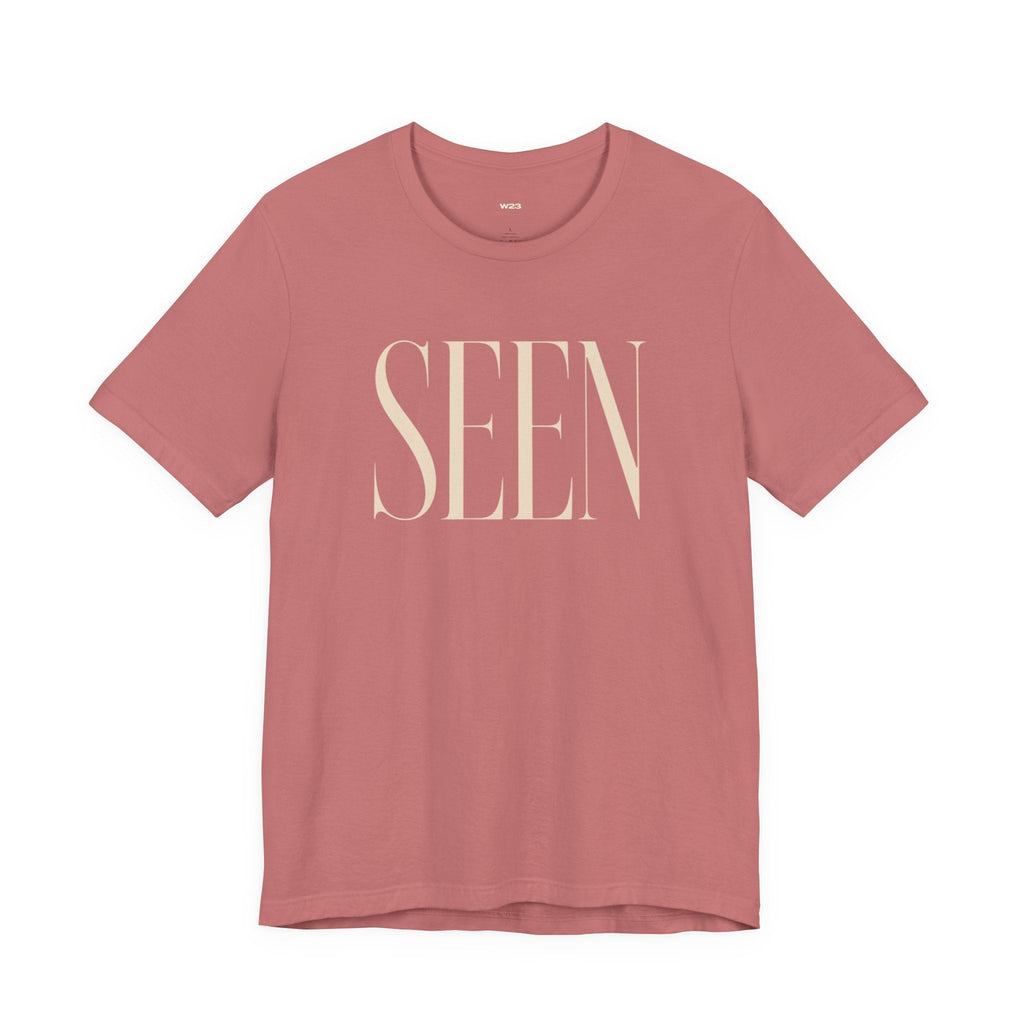 SEEN Premium Graphic Tee | Minimalist Luxury Streetwear Shirt | Identity & Self Worth Apparel