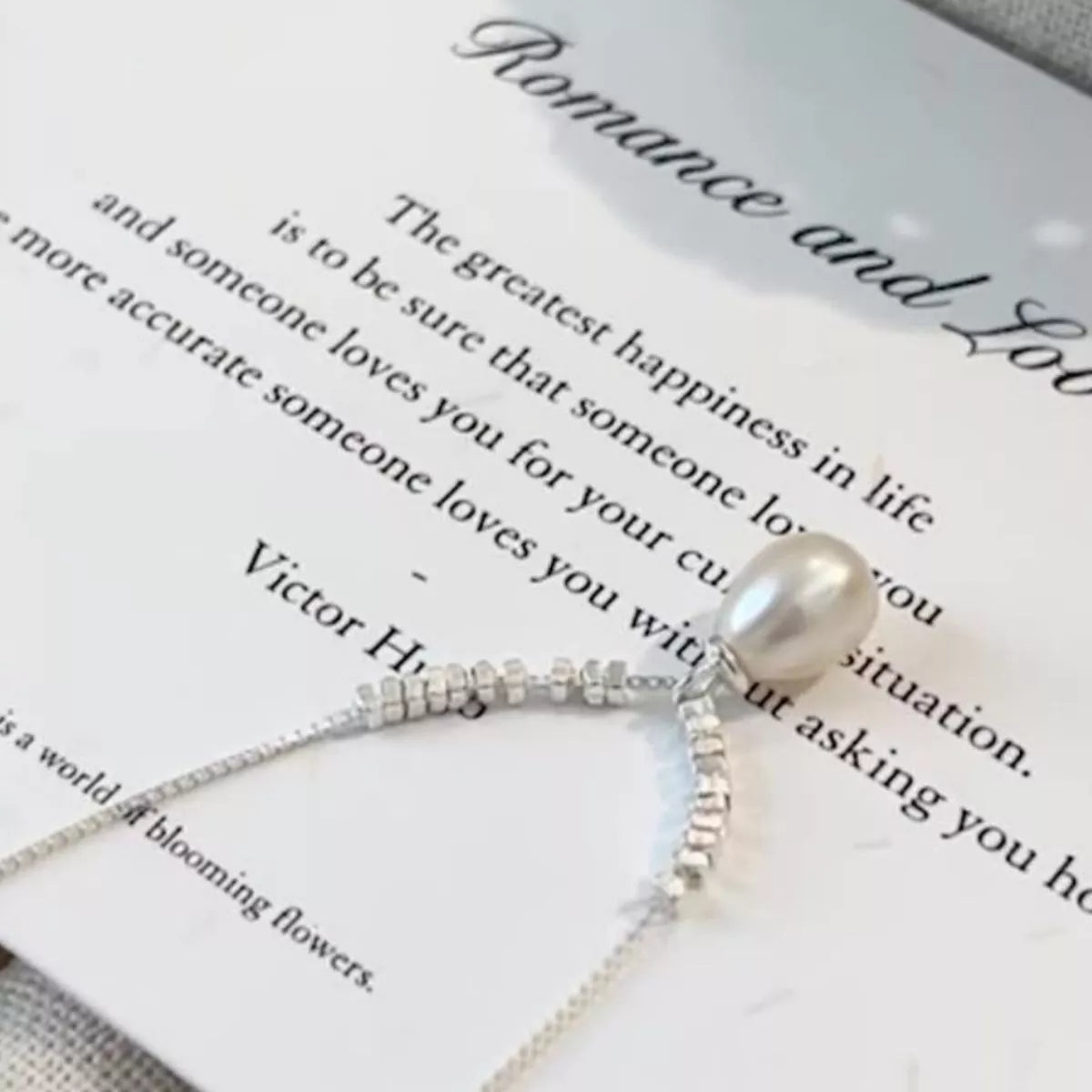 925 Sterling Silver Pearl Drop Necklace