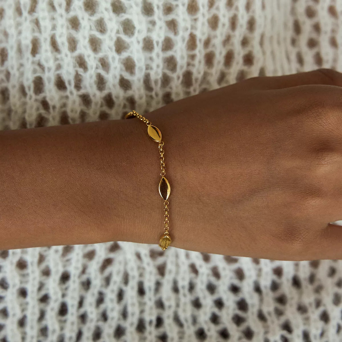 18K Gold-Plated Chain Link Bracelet
