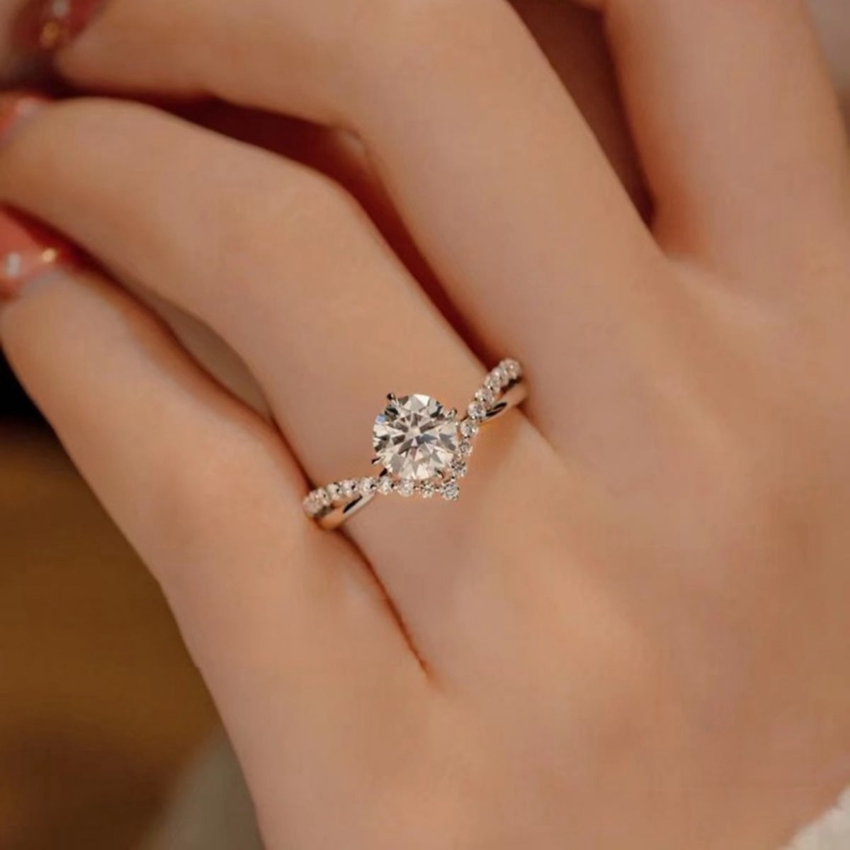 1 Carat Moissanite 925 Sterling Silver Ring