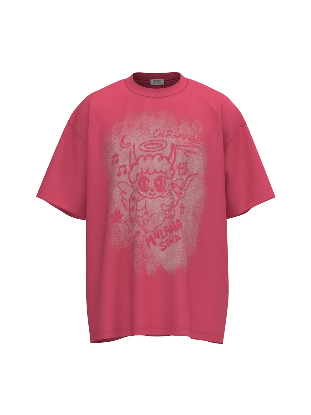 Men's Cartoon Character Graphic Oversized T-Shirt