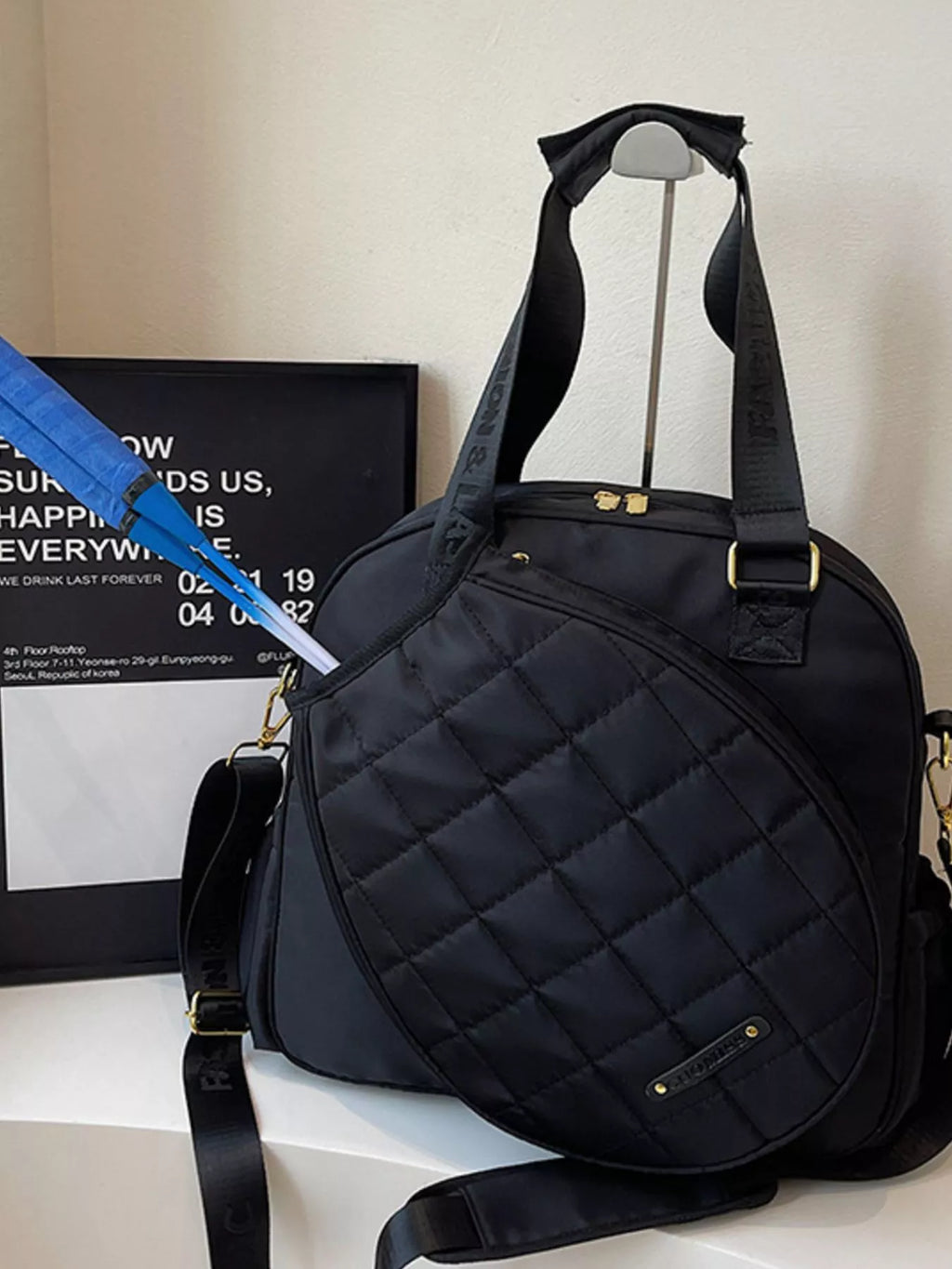 Quilted Badminton Racket Shoulder Bag