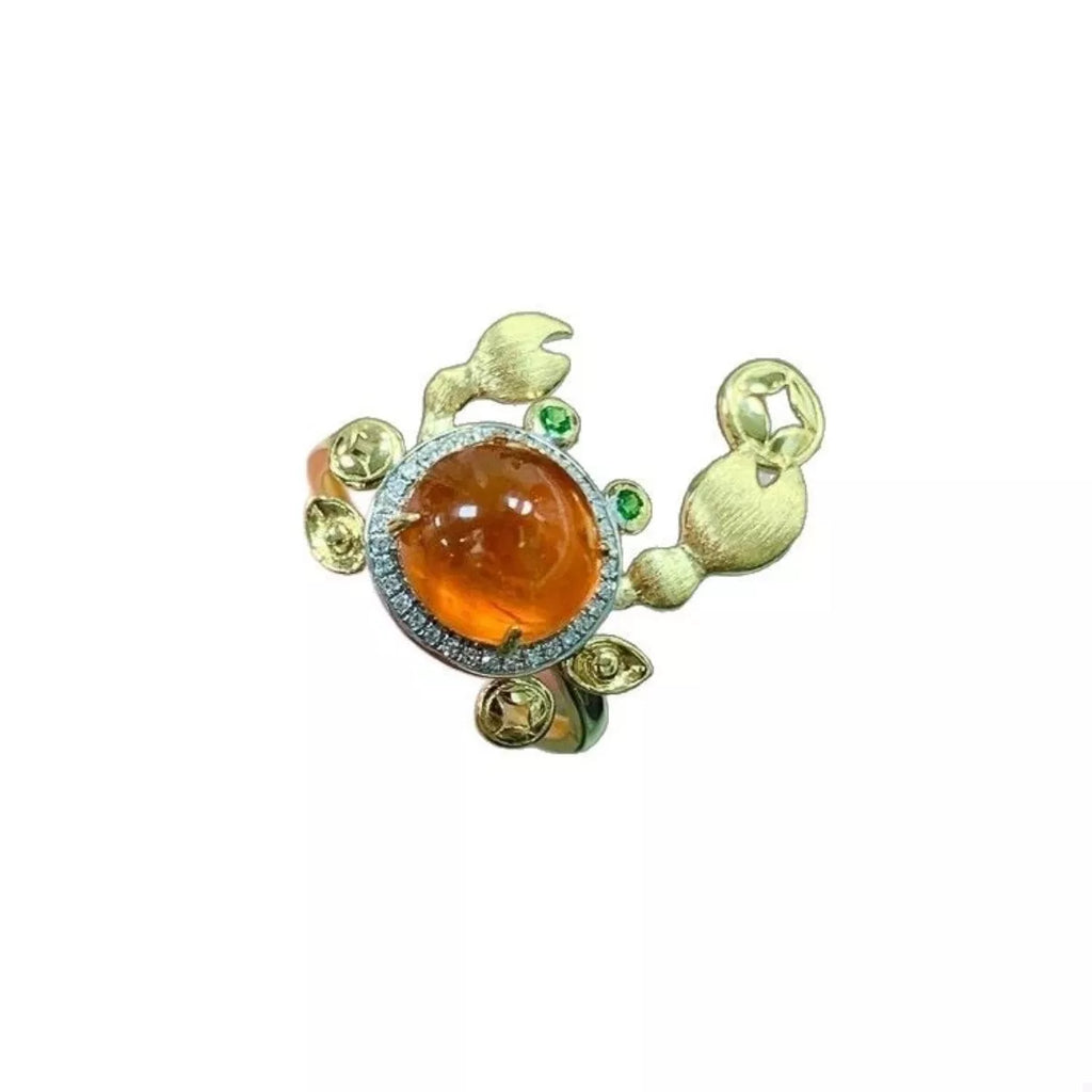 18K Gold-Plated Crab Ring