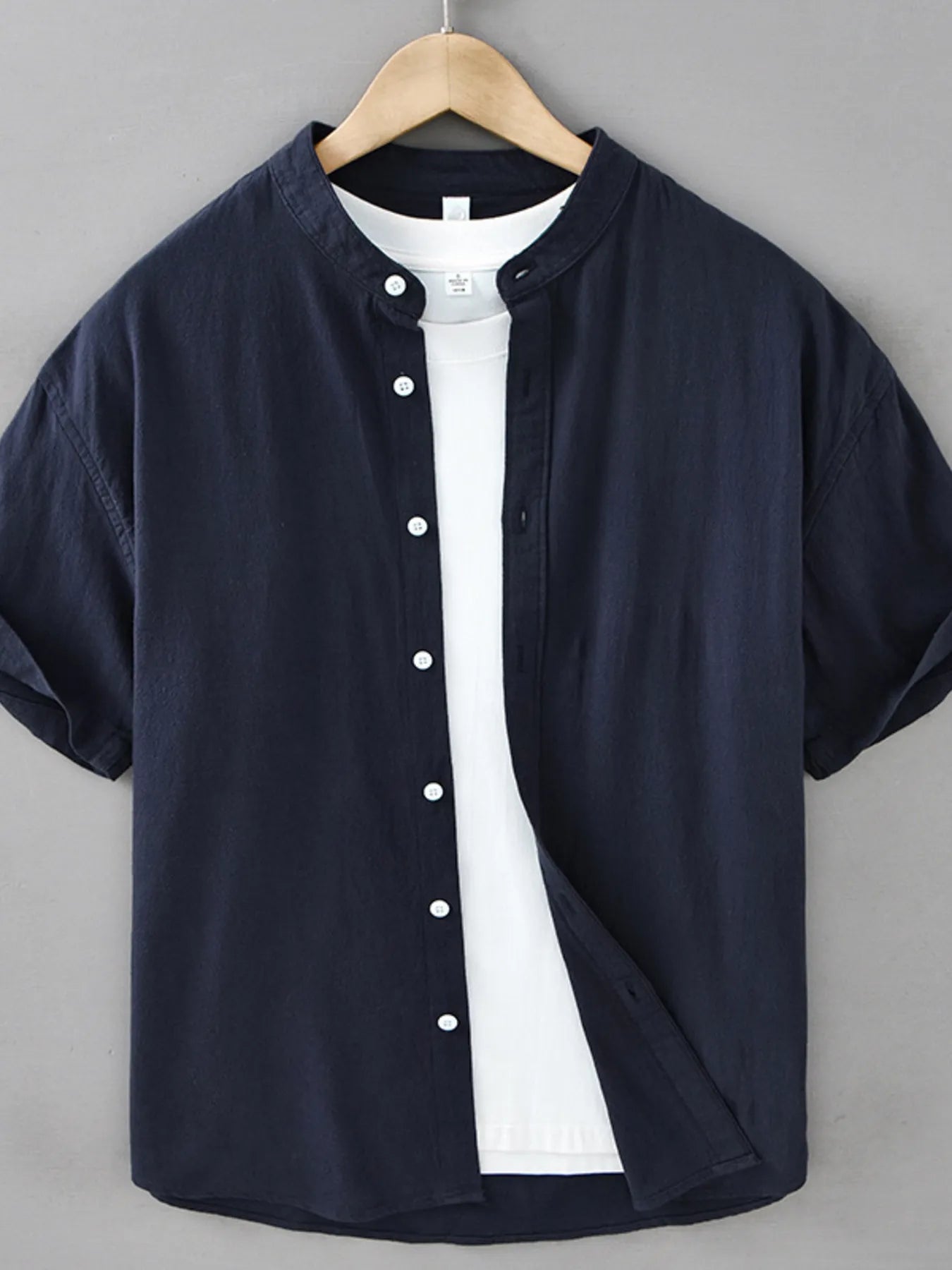 Men's Plus Size Button Up Short Sleeve Shirt