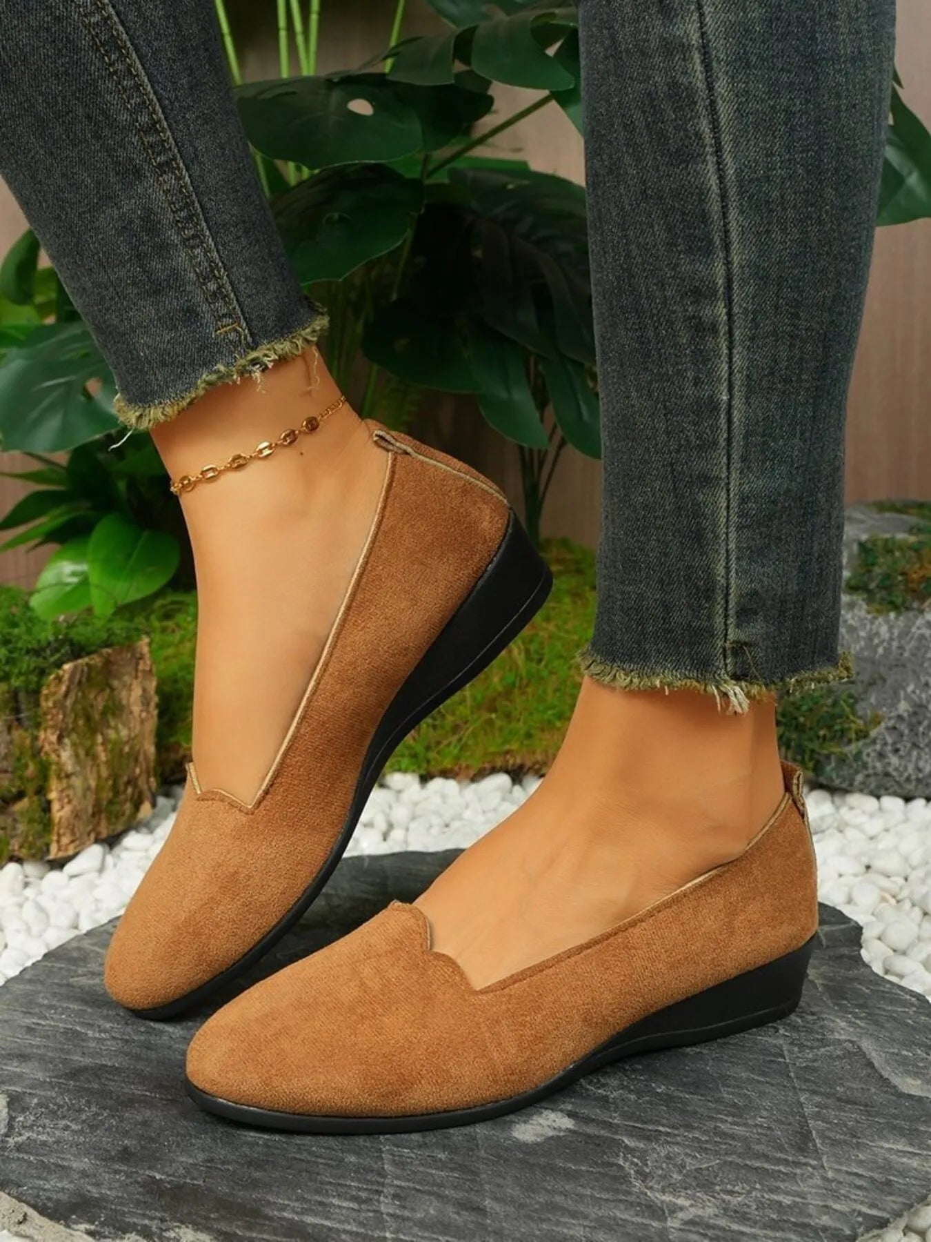 Round Toe Slip-Ons