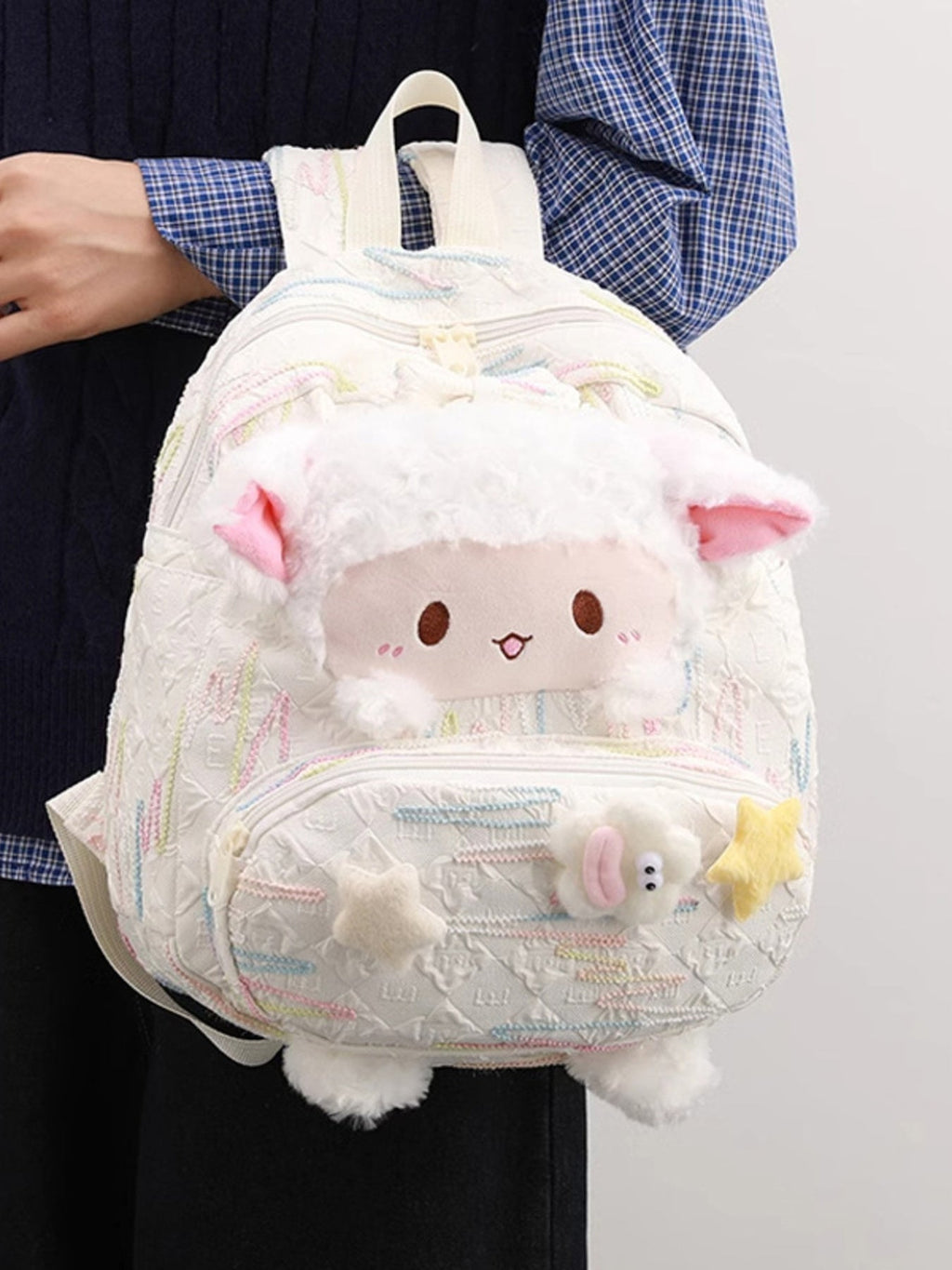 Plush Sheep Backpack Bag