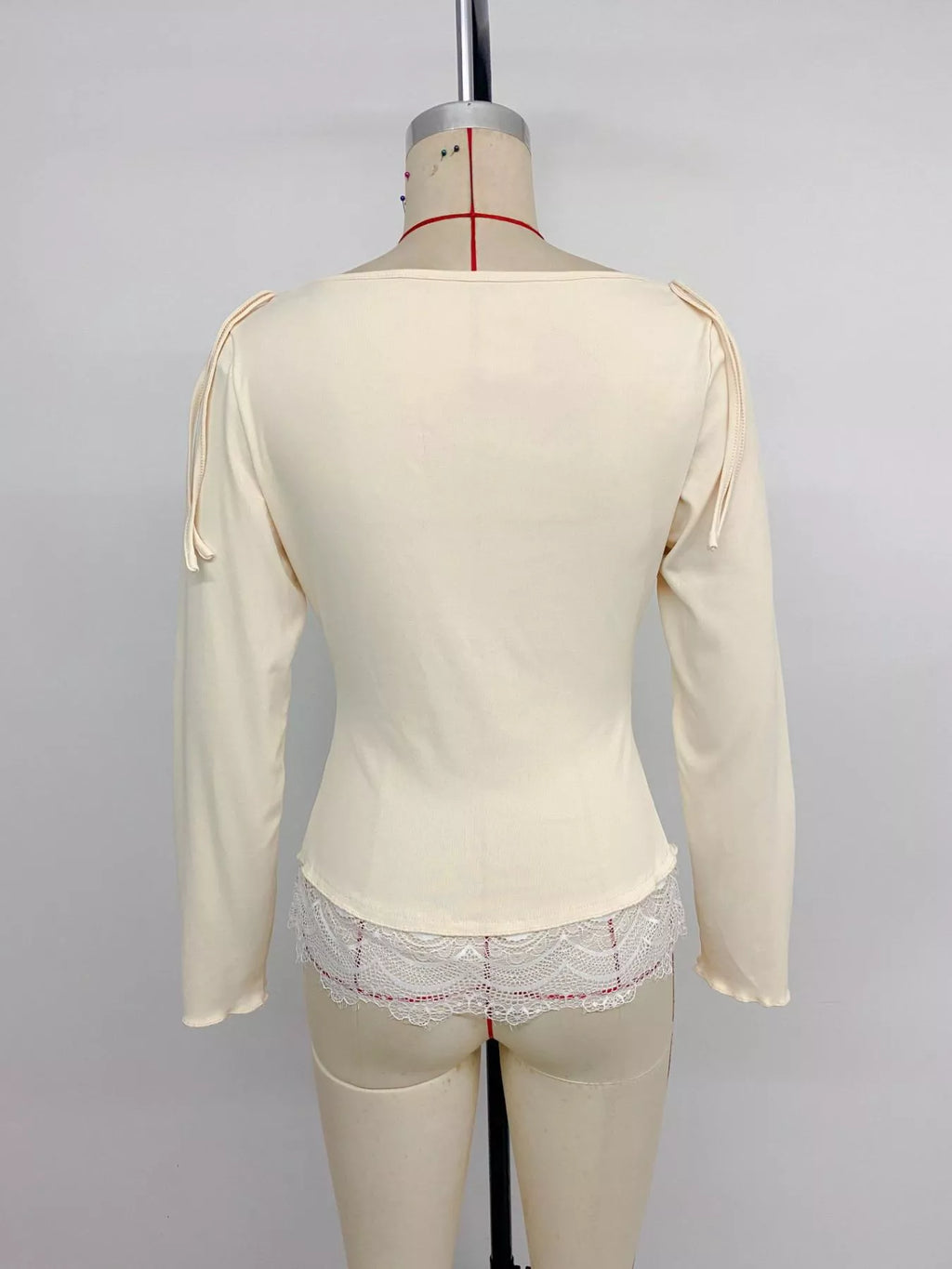 Lace Trim Long Sleeve T-Shirt