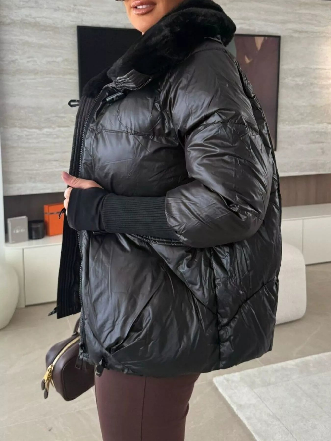 Fur Collar Padded Puffer Jacket