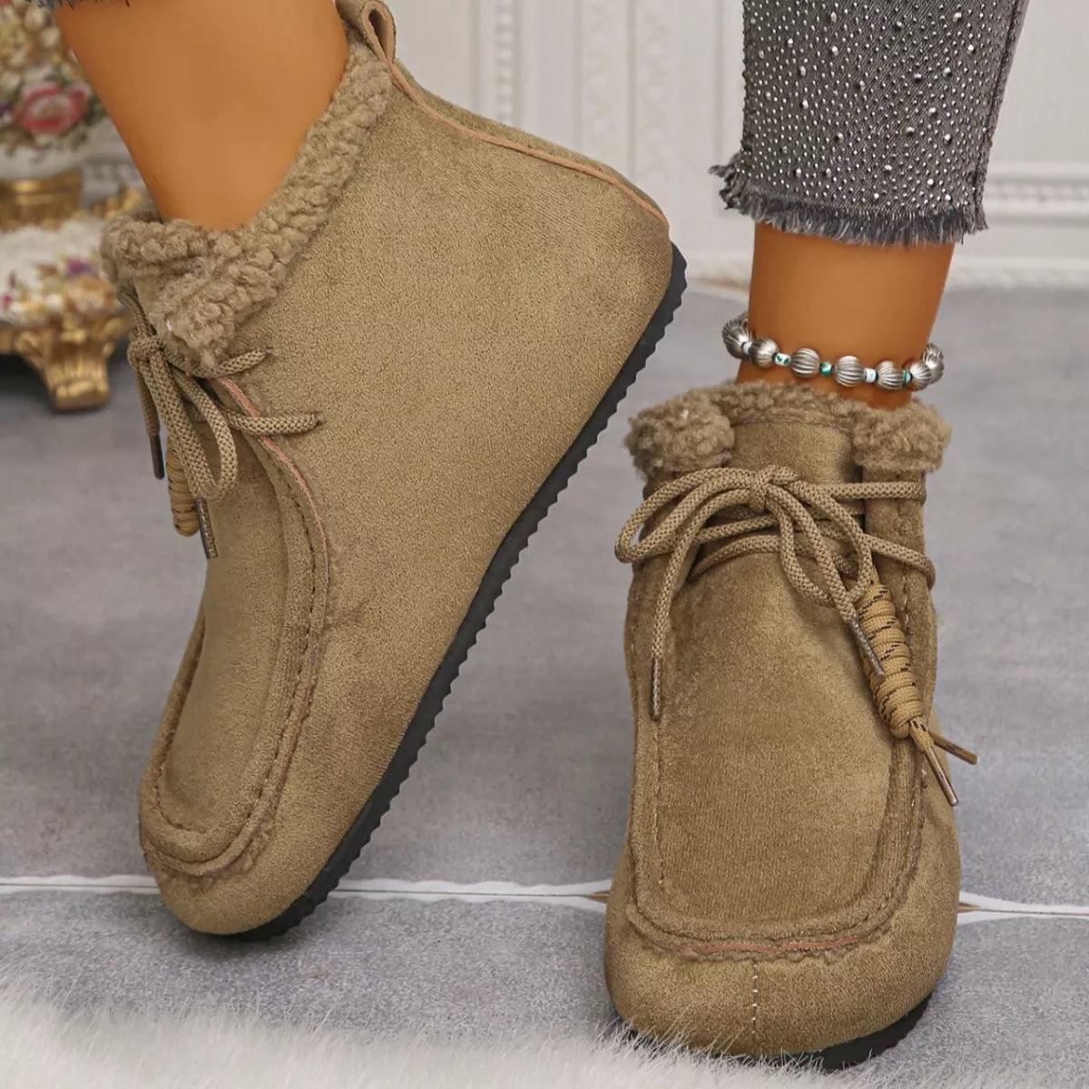 Plush Lining Ankle Boots