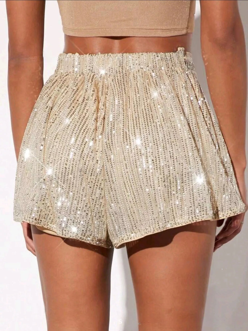 Sequin High Waist Shorts