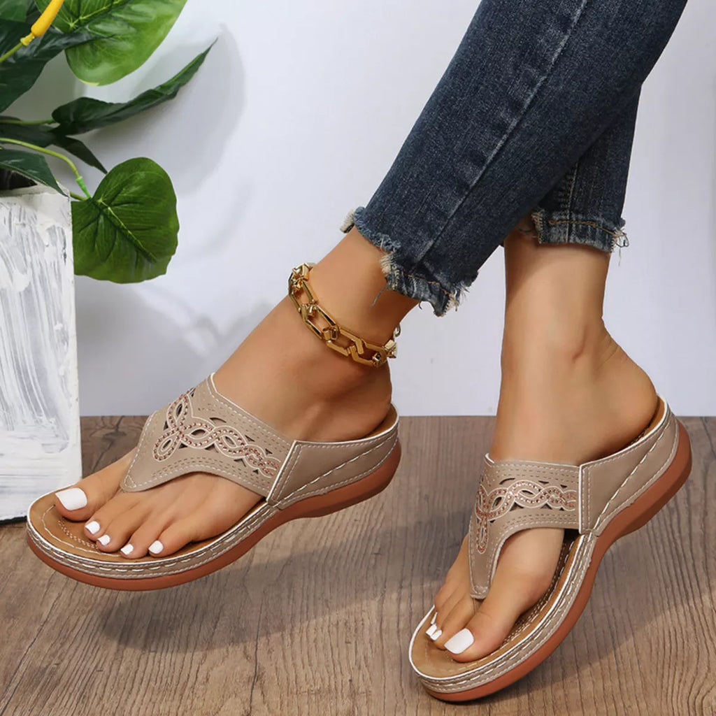 Casual Hollow-Out Thong Sandals