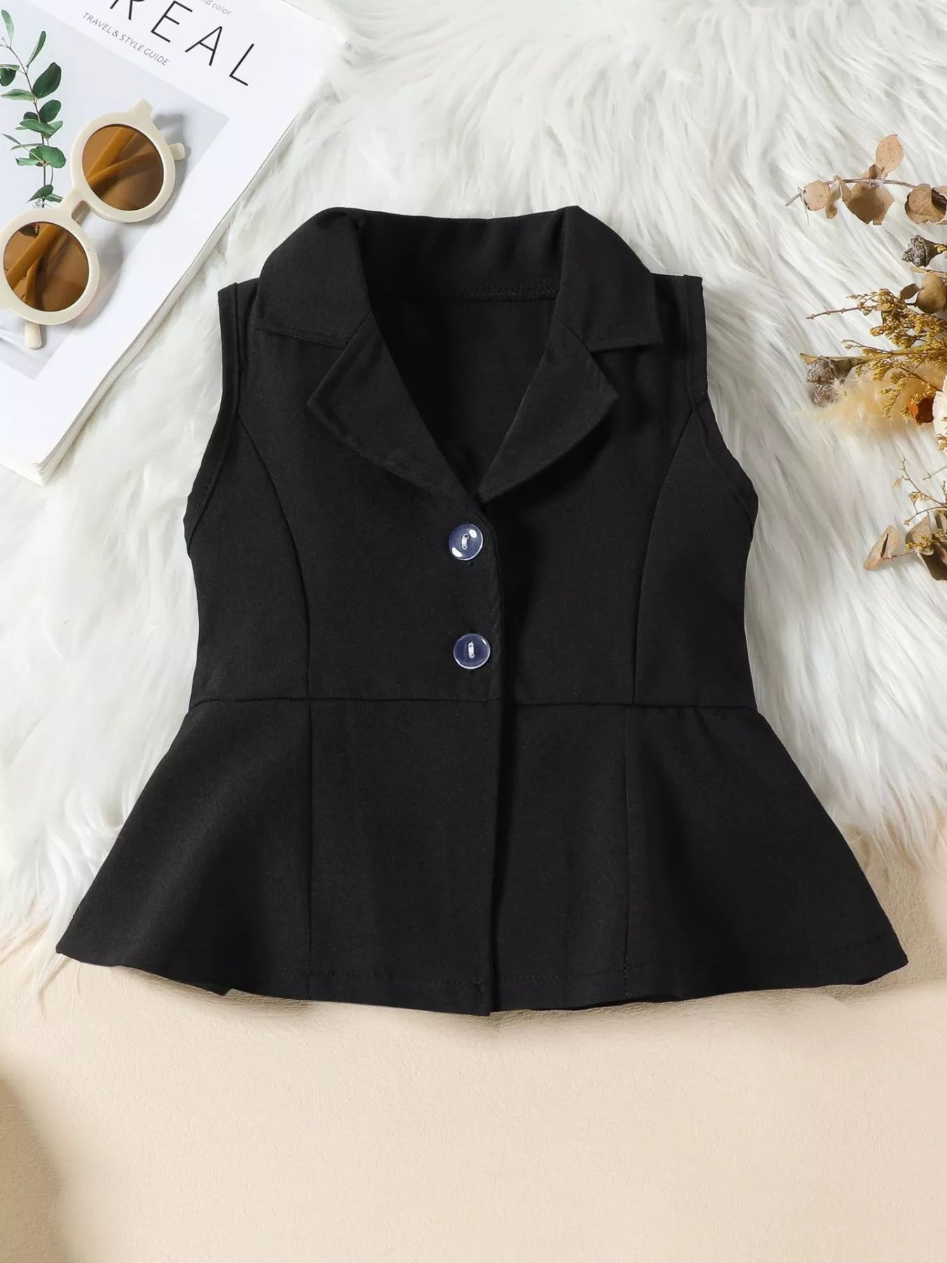 Sleeveless Blazer & Flare Pants Set
