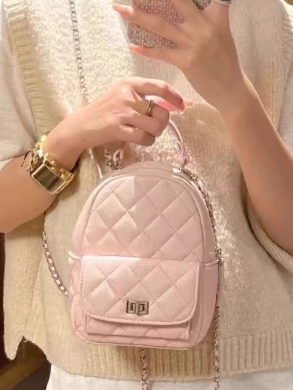 Quilted Mini Backpack Bag